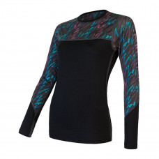 Дамска мерино блуза IMPRESS BLK/STRIPES Дамска мерино блуза IMPRESS BLK/STRIPES