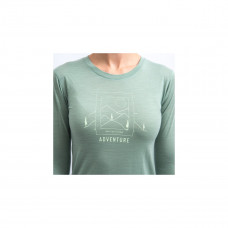 Дамска Ултралека Термоблуза с Мериносова Вълна Sensor Merino Air "Say Yes" LS - Basil Green