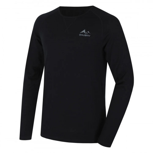 Мъжка термо блуза от 100% Merino вълна Husky Merow M – Черна Мъжка термо блуза от 100% Merino вълна Husky Merow M – Черна