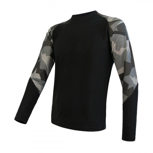 Мъжка мерино блуза IMPRESS BLK/CAMO Мъжка мерино блуза IMPRESS BLK/CAMO