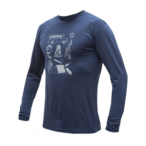 Мъжка мерино тениска с дълъг ръкав MERINO ACTIVE Outside deep blue Мъжка мерино тениска с дълъг ръкав MERINO ACTIVE Outside deep blue